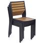 Patio set with 4 stackable chairs