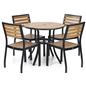 Patio set with 4 fully assembled chairs