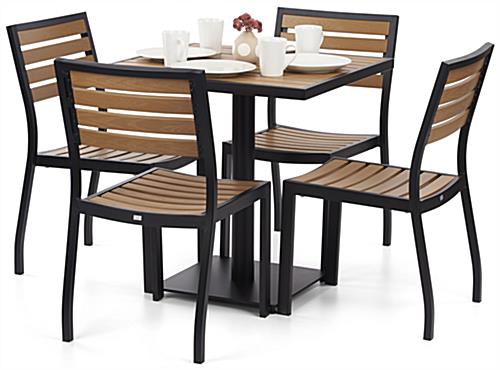 Outdoor patio dining table with light weight design 
