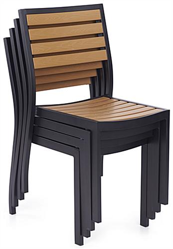 Patio set with 4 W- 18.67 " x D-21.65 " H-33.74 " chairs 