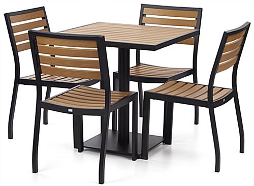 Patio Set with square table top  