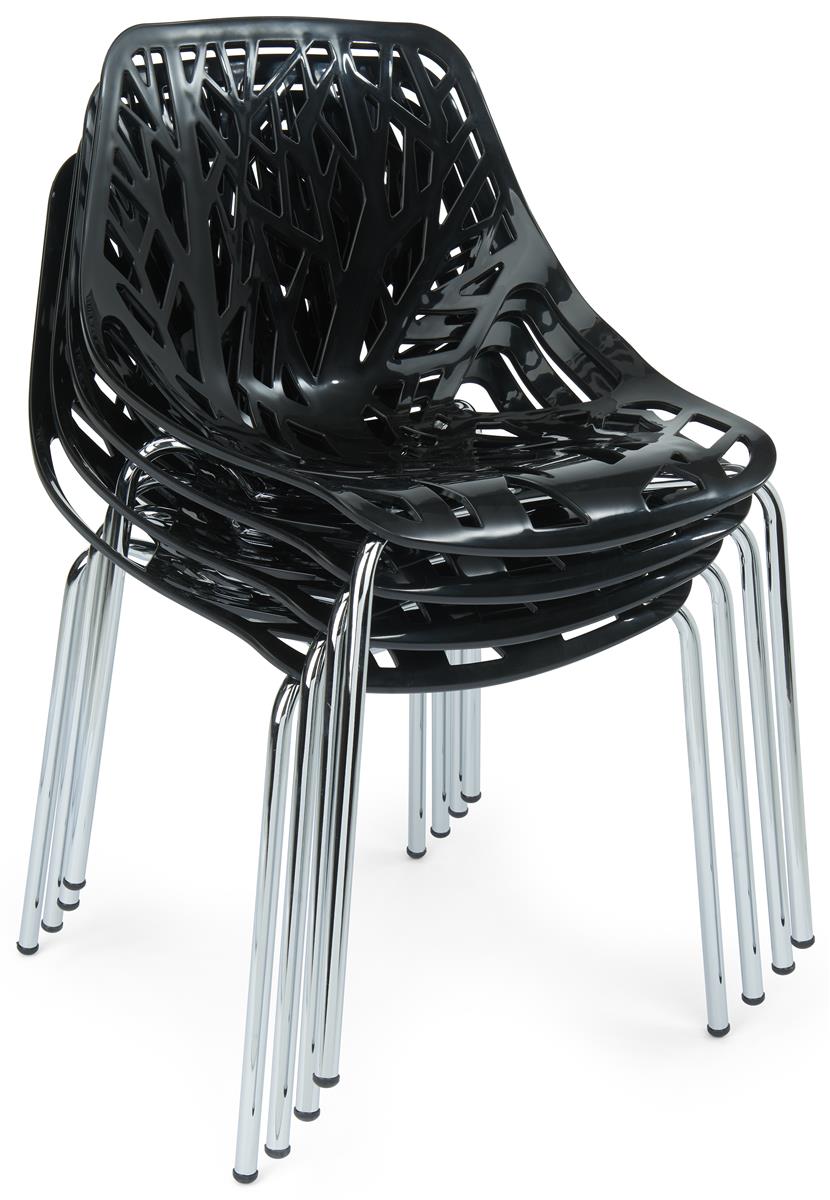 CutOut Tree Design Chair Stackable Indoor Style