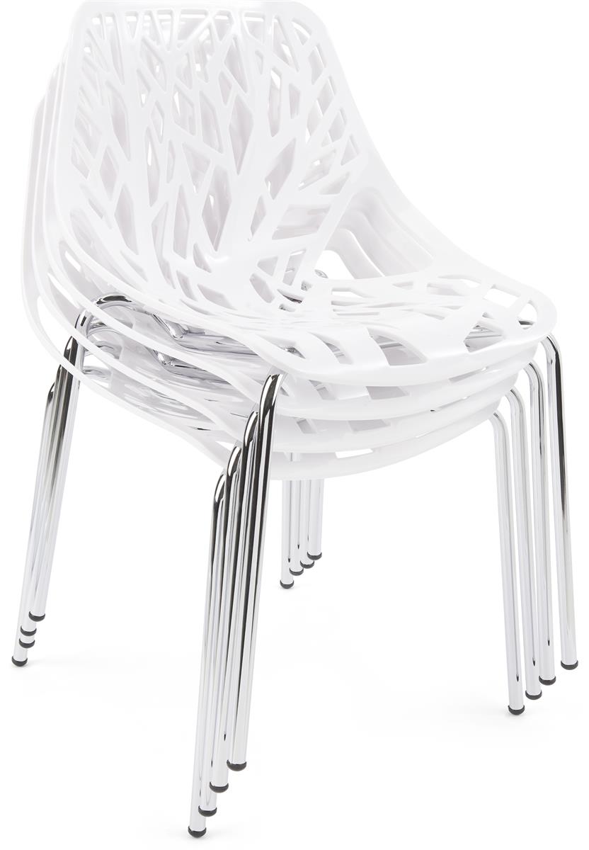 CutOut Tree Design Chair Stackable Indoor Style