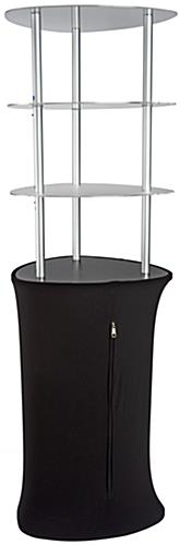 Pop Up Display Tower with Black Fabric Cover
