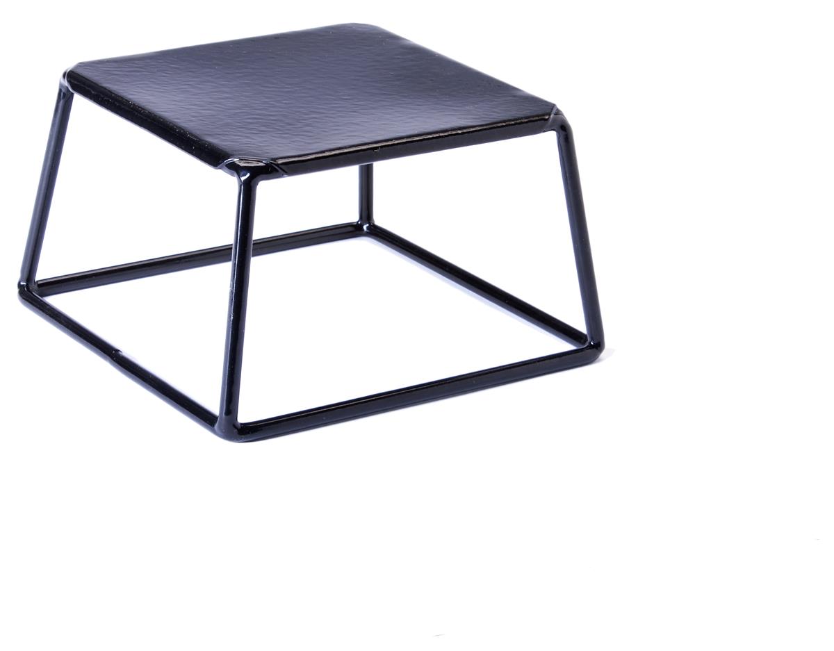 Black Riser Display Steel Construction & Trapezoid Design