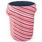 Polyester spandex candy cane stretch trash can cover 