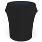 Black spandex trash can covers fit 55 gallon waste barrels