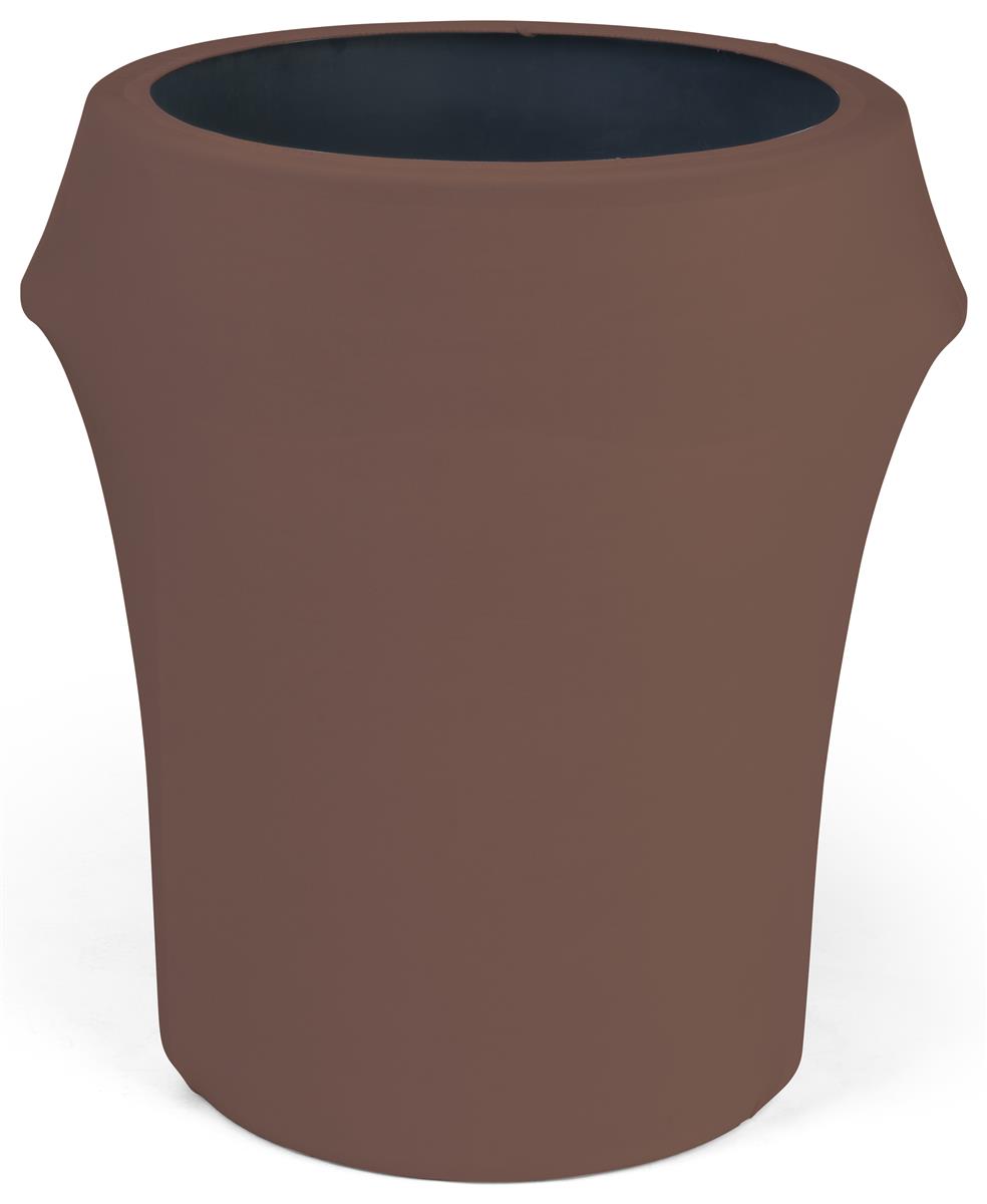Brown spandex trash can covers fits 55 gallon barrels