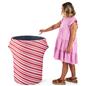 Candy cane stretch trash can cover will add a little holiday spirit to your office 