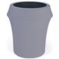 Gray spandex trash can covers fit 55 gallon waste barrels