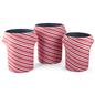 Candy cane stretch trash can cover for 32, 44, and 55 gallon garbage bins 