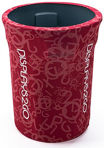 Printed 32-Gal Trash Barrel Cover with Personalized Design