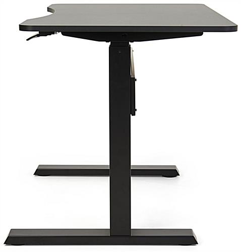 Pneumatic height adjustable standing desk with gas-lift lever 