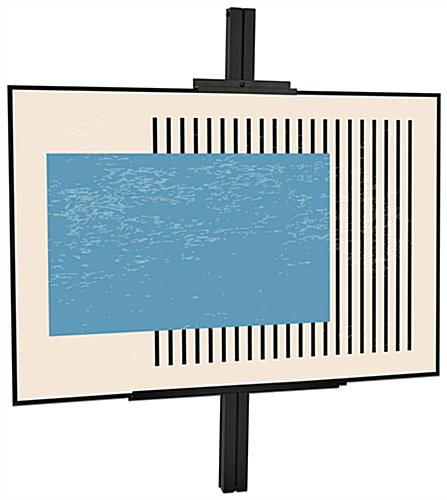 Wall mount easel with lower bar of 18 inches wide