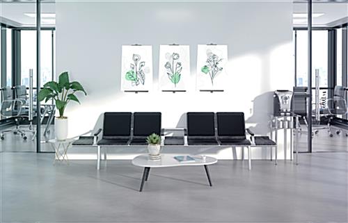 Wall mount easel with contemporary and modern design