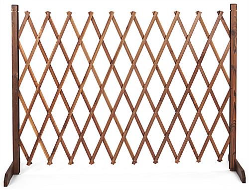 Expandable trellis fence with lattice design 