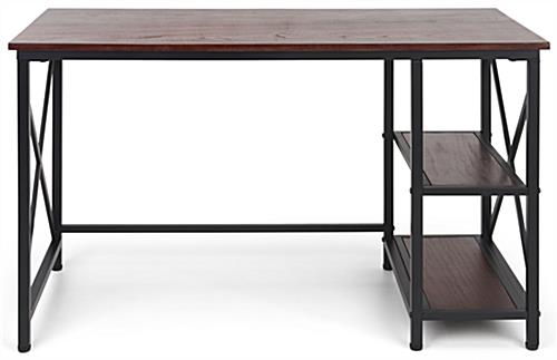 Industrial style computer desk with overall width of 47 inches