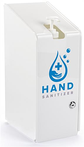 Hand sanitizer station with gallon pumps includes 2 keys