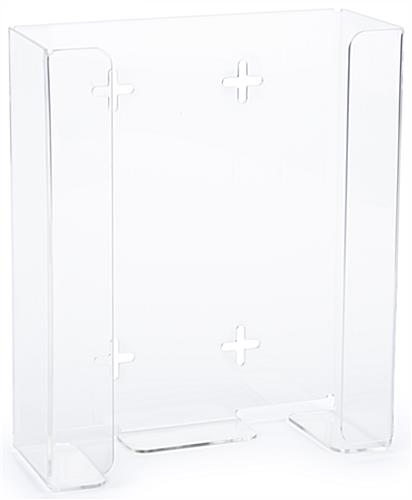 Acrylic 2 Box Glove Holder | Wall Mount or Tabletop