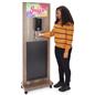 Chalkboard sanitizer station with touch free gel sanitizing dispenser 