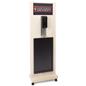 Chalkboard sanitizer station with board dimensions of 17.6 inches by 30 inches