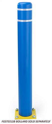 Bollard post sleeve with weather resistant material