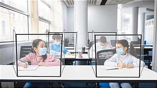 PVC desktop splash shield is great for preventing the spread of germs 