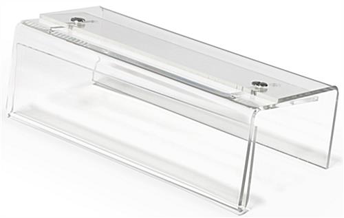 Adjustable acrylic cubicle name plate holder made with clear plastic