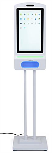 Digital hand sanitizer floor kiosk with LED light indicators