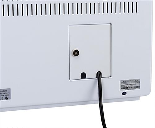 Automatic digital sanitizer dispenser with cord management exit