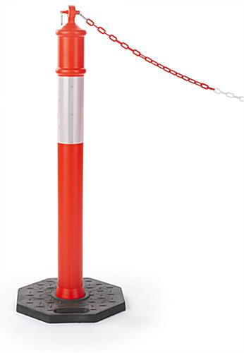 46 inch traffic delineator post with chain