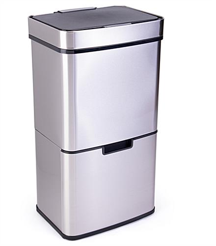 Oude man Berg kleding op spiritueel Touchless Garbage Can | 11-Gallon Bin w/ Drawer Stainless Steel