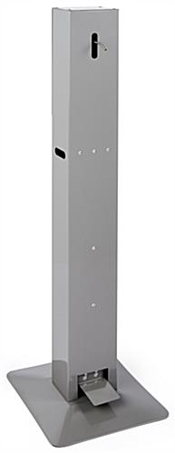 11.8 inch x 43 inch stainless steel foot operated sanitizer dispenser