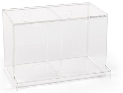 Double bulk packet holder with front acrylic lip 