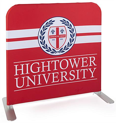 Tension fabric cafe style banner with single sided graphics