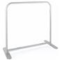 Tension fabric cafe style barrier with aluminum frame