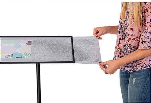 Museum reader rail signage plate for 48 x 11 reading content