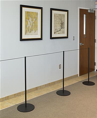Barrier Around Jewelry Using 100-ft Black Elastic Stanchion Cord