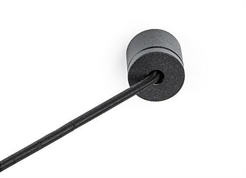 Wall Mounted Black Stanchion Cord Wall Receptor