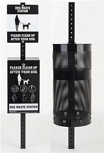 Pet waste system features easy assembly