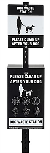 Pet waste system with powder coated and gloss finishes