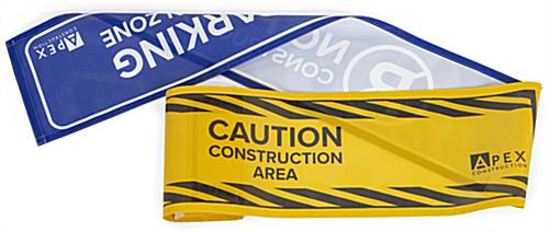 Crowd safety signage with velcro side attachments
