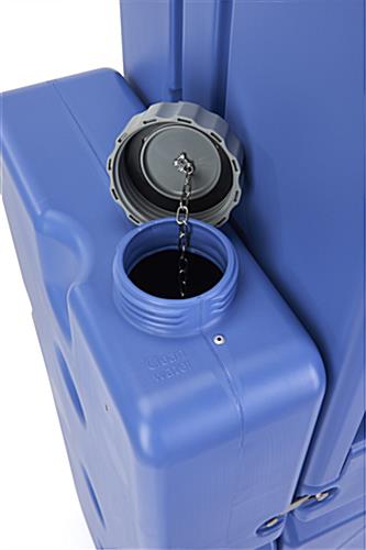 Portable hand washing station with a 17-gallon clean water tank