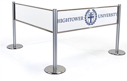 Modern styled acrylic line barriers