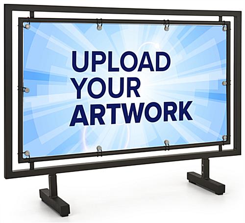 Printed vinyl street barrier with create your own graphic capabilities