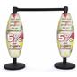 UV-printed curved coroplast stanchion sign