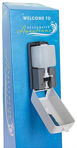 Custom cardboard sanitizer floor dispenser with 1000 mL refill container