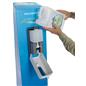 Custom cardboard sanitizer floor dispenser uses standard cleansing gel
