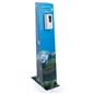 Custom cardboard sanitizer floor dispenser with full color graphics