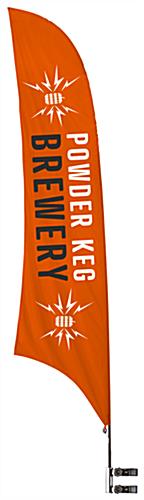Tent flag holder works with teardrop and feather banner flags